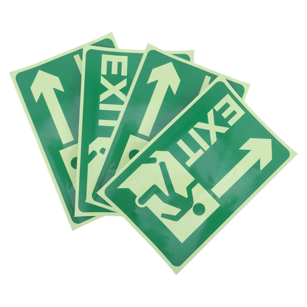 4Pcs Glow Exit Stickers Lumino - Fire Safe Document 评论和价格