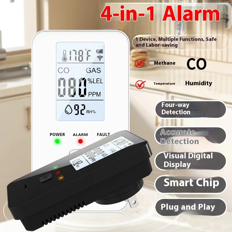 4 In 1 Gas Detector Carbon Mon - Co Detector Plug 评论和价格