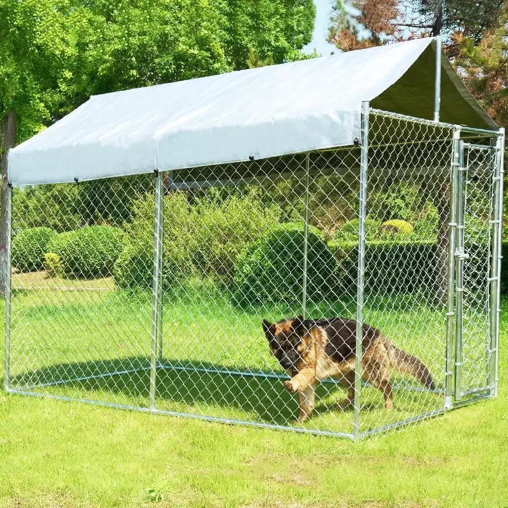 Sturdy 10x6x7.7ft Outdoor Dog  - Security Chain Door 评论和价格