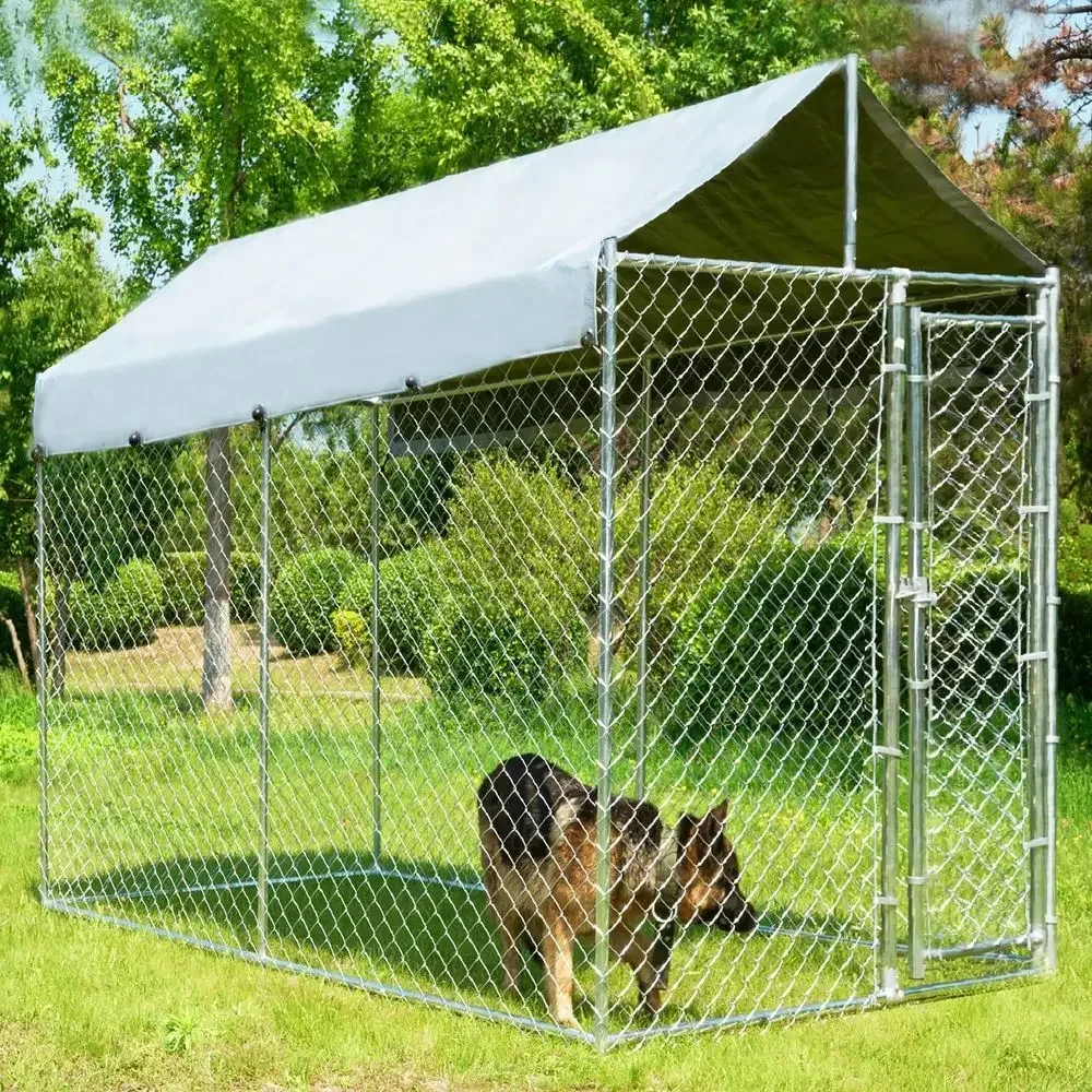 Sturdy 10x6x7.7ft Outdoor Dog  - Security Chain Door 评论和价格