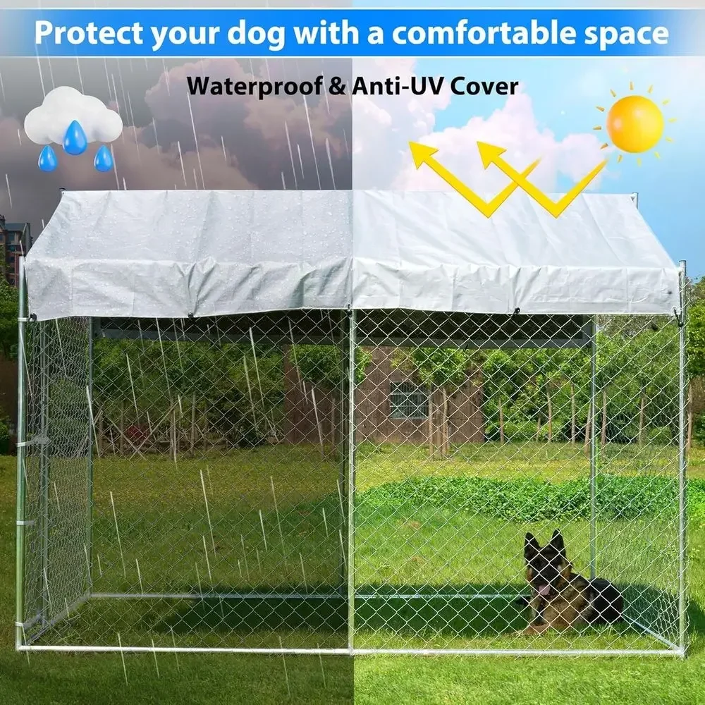 Sturdy 10x6x7.7ft Outdoor Dog  - Security Chain Door 评论和价格