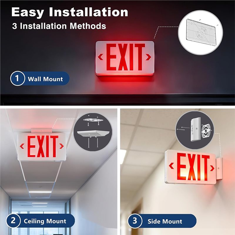 ABKQ-UL Listed LED Exit Light  - Emergency Exit Sign 评论和价格