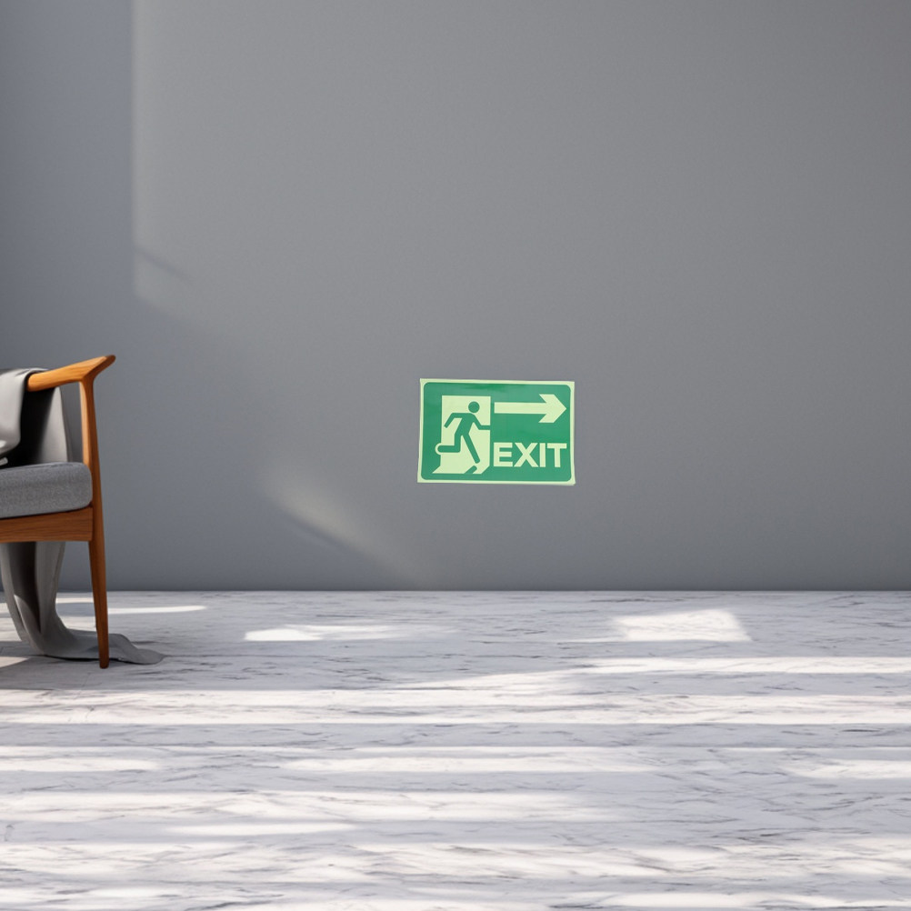 4Pcs Glow Exit Stickers Lumino - Emergency Exit Sign 评论和价格