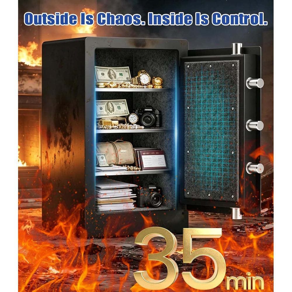 Large Biometric Safe with 35 M - Fire Safe Document 评论和价格