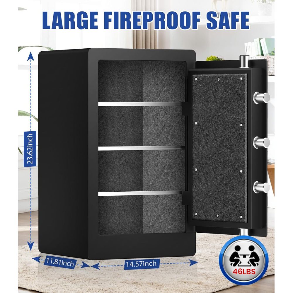 Large Biometric Safe with 35 M - Fire Safe Document 评论和价格
