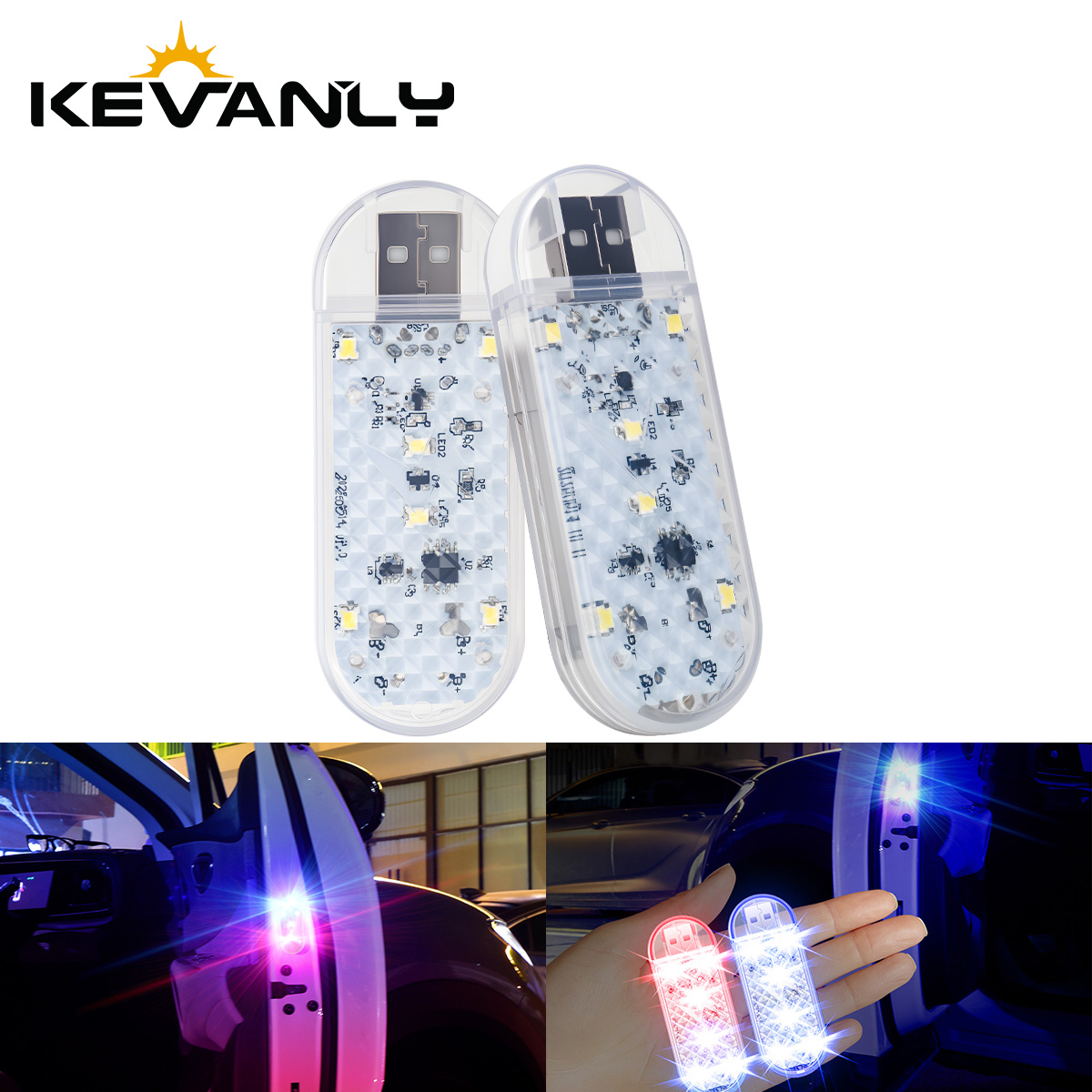 1/2pcs Car Door LED Strobe War - Emergency Exit Sign 评论和价格