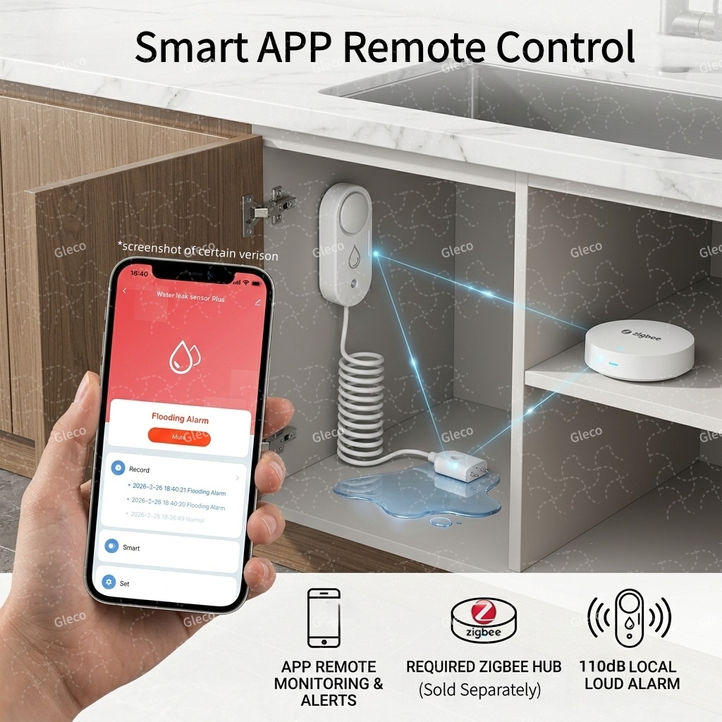 Zigbee Water Leak Sensor Flood - Water Alarm Sensor 评论和价格