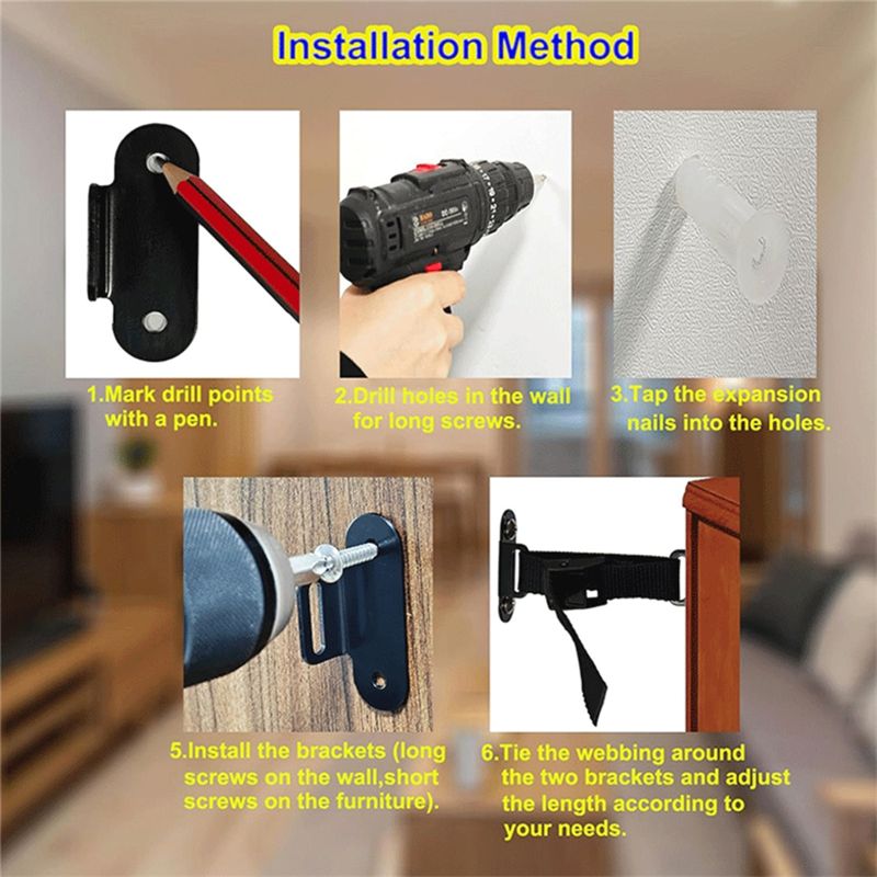 TFTP-Anti Tip Furniture Anchor - Earthquake Anchor Strap 评论和价格