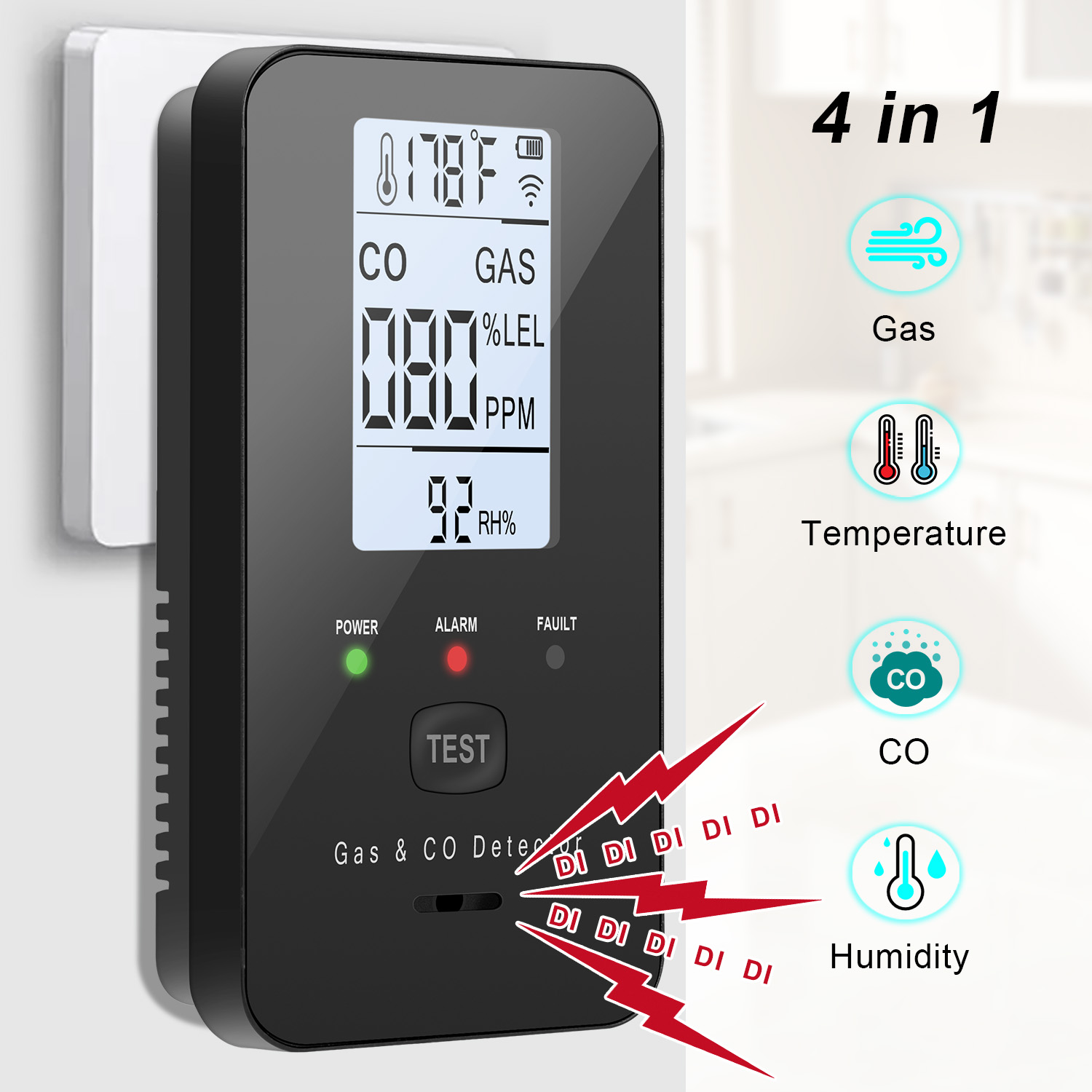 Natural Gas & Carbon Monoxide  - Co Detector Plug 评论和价格