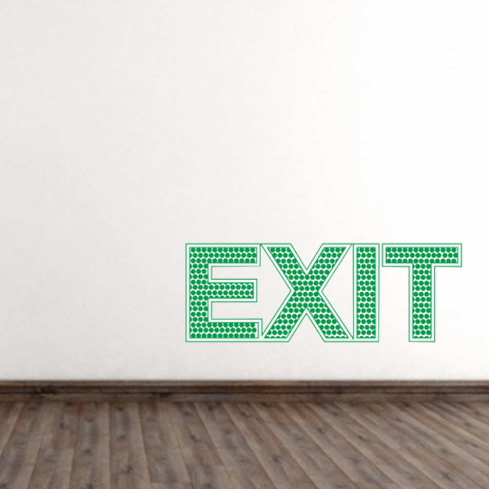 Glow in Dark Exit Wall Sticker - Emergency Exit Sign 评论和价格
