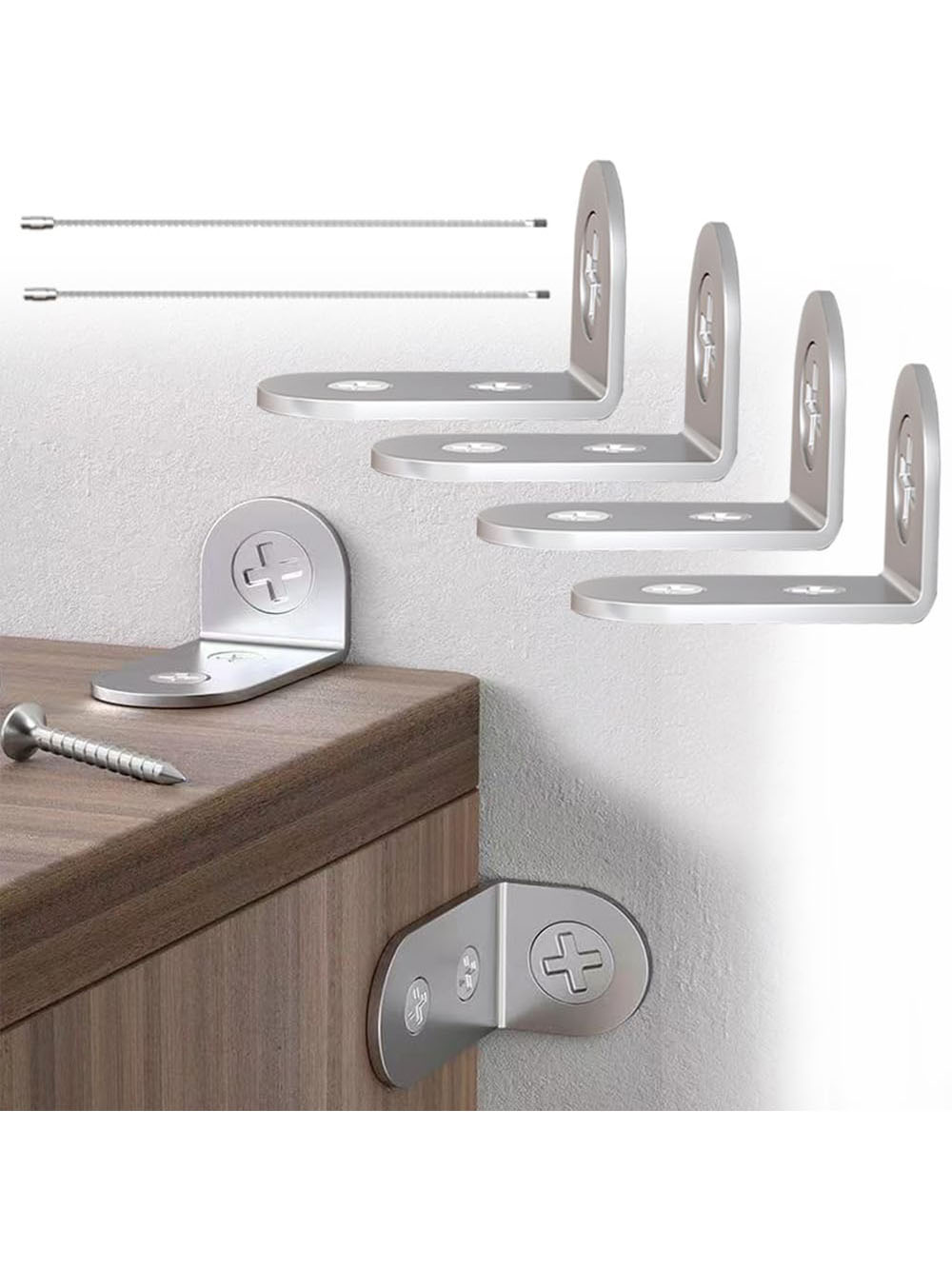 4pcs Furniture Anchors Earthqu - Earthquake Anchor Strap 评论和价格