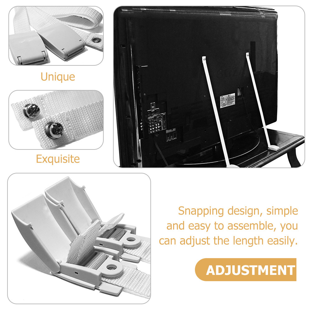 2Pcs TV Anti Tip Strap Adjusta - Earthquake Anchor Strap 评论和价格